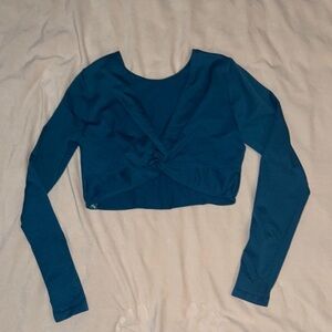 JoyLab Blue Long Sleeve Crop Top XXL